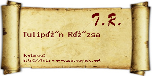 Tulipán Rózsa névjegykártya