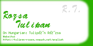 rozsa tulipan business card
